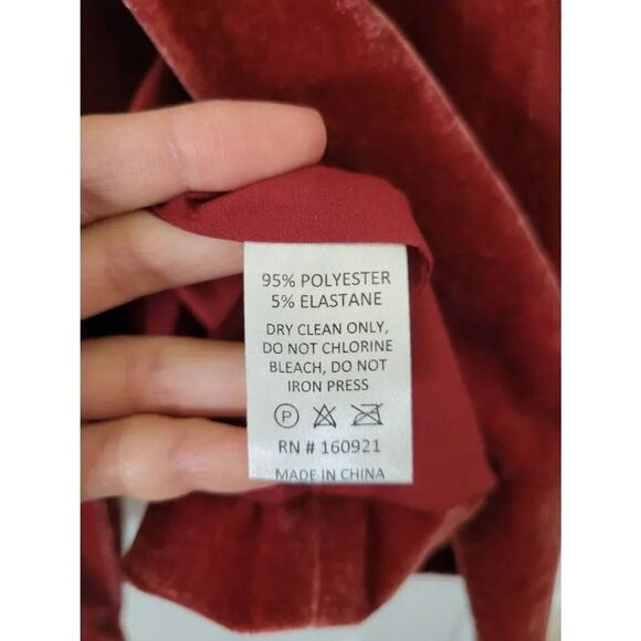 Sedge Red Velvet Blazer M - Picture 4 of 9